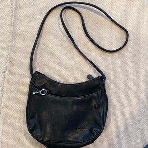 Fossil Black Leather Crossbody Bag